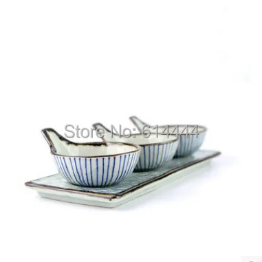 lines lines ceramics caviar sauce dishes spoon sauce condiments