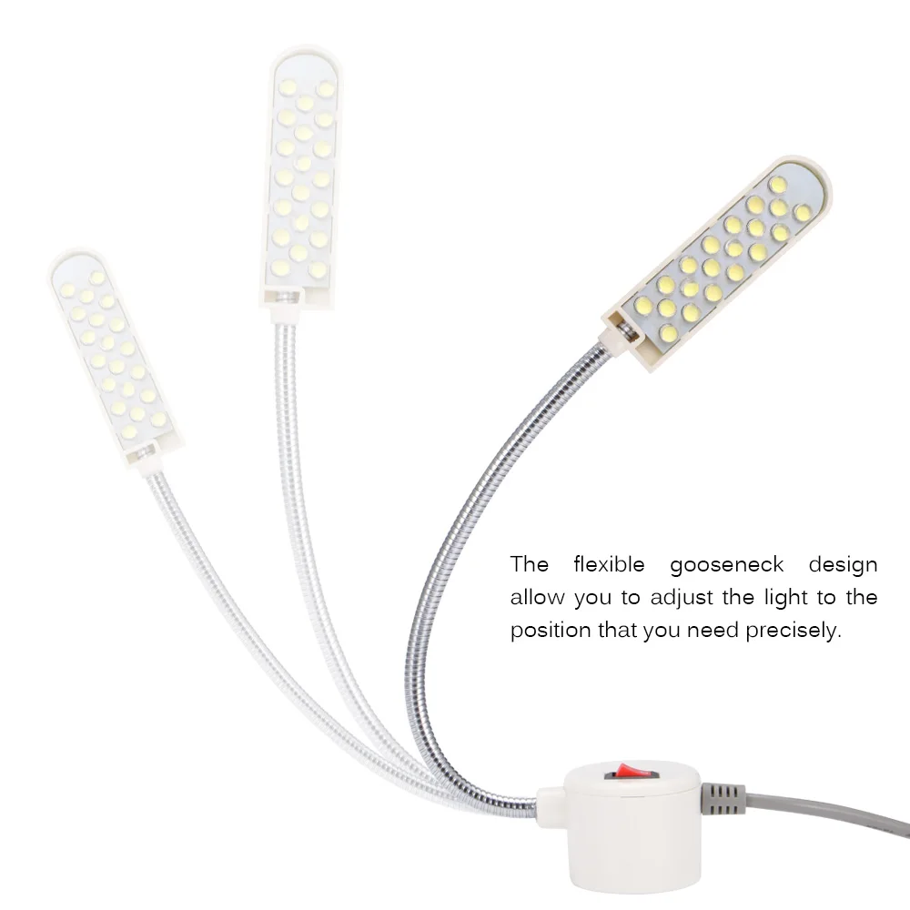 

12/20/30LED Portable Sewing Machine Light LED Light Magnetic Mounting Base Gooseneck Lamp for All Sewing Machine Lighting