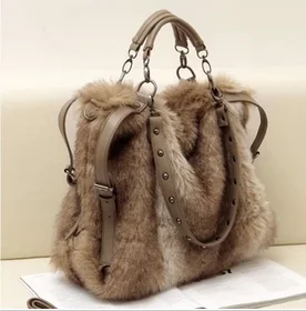 Women Leather Handbag Faux Fur Bags Velvet Shoulder Cross Body Women Leather Handbag Faux Fur Bags Velvet Shoulder Cross Body Messenger In From Luggage On Aliexpress