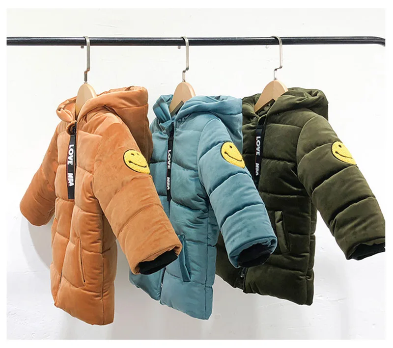 Winter warm gold velvet jacket for boys kids solid hooded down jacket for boys children coats outwear boy clothes (14)