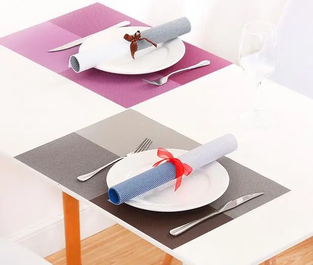 

3pcs/set high quality waterproof PVC Kitchen Dinning Table Placemats Table Mat Doilies Cup Mats Coaster Pad Table Decoration