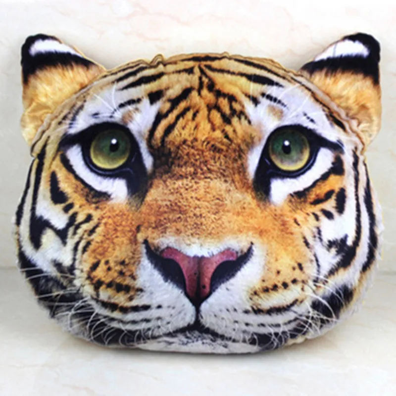 Free Shipping +2016 new Lion tiger leopard pillow pillow adorable cartoon animal 3D send birthday gift pillow and creative tide