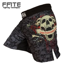 FFITE boxing sports font b fitness b font training trunks short Skull sanda boxing shorts muaythai