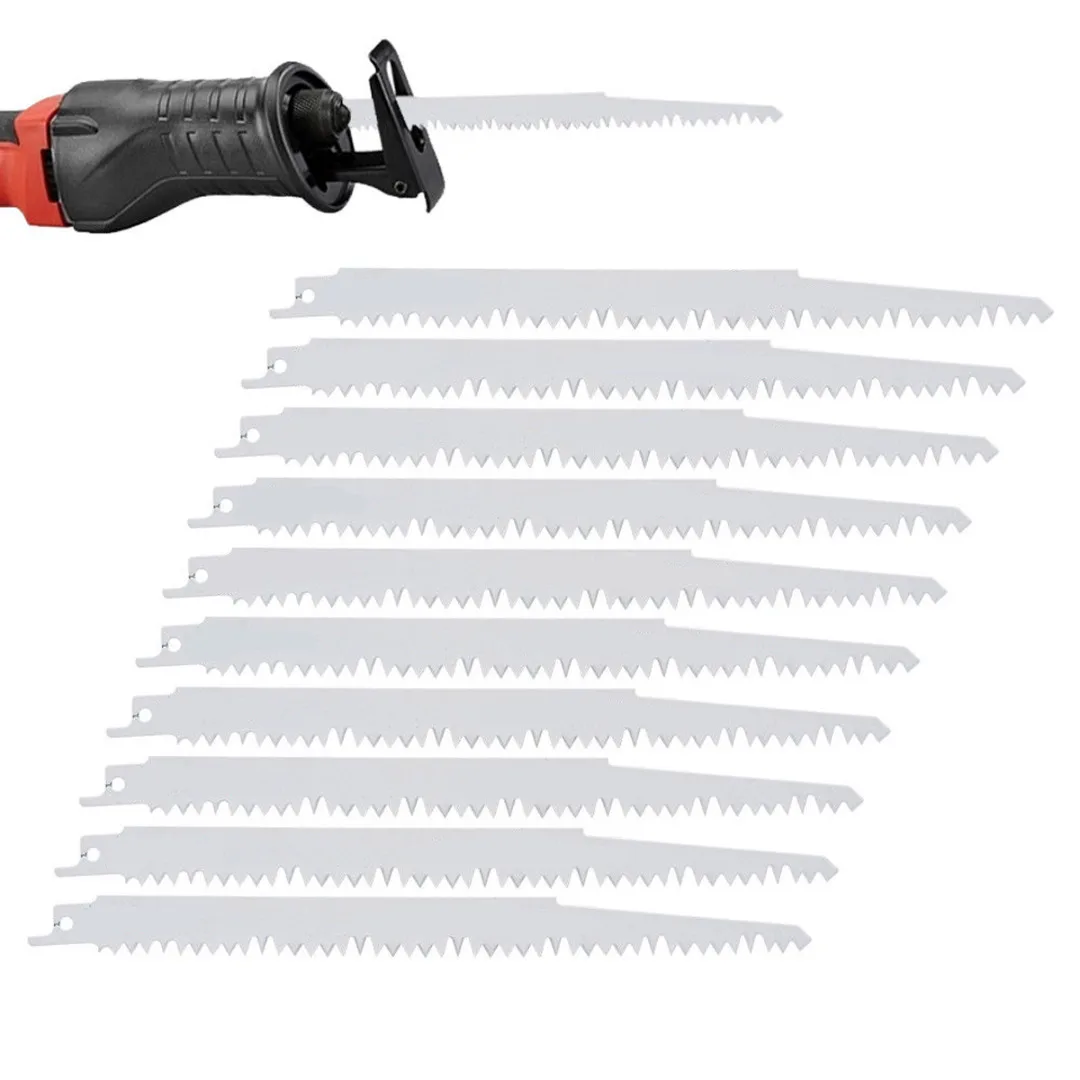 10Pcs Matel Saw Blades 240x19x1.5mm HCS Saber Reciprocating Saw Blade Sabelsaw Blade For PVC Wood Mayitr