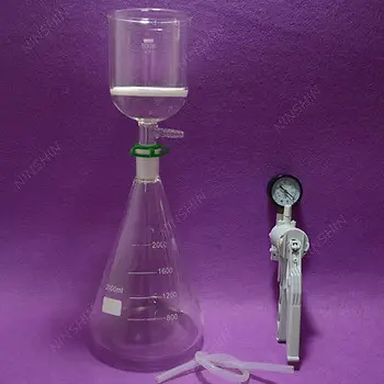 

2000ML Filtration Set[Erlenmeyer Flask+Filter Funnel(3#) +Vacuum Pump]