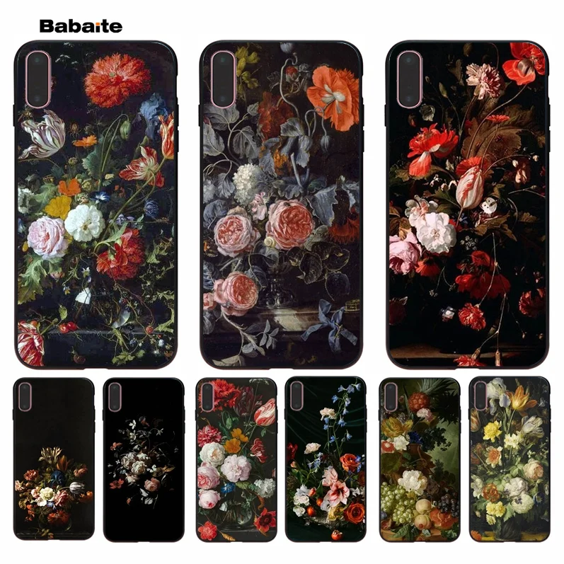 Babaite زهرة فراشة في إناء الجمالية الفن غطاء إطار هاتف محمول ل أبل فون 8 7 6 6 S زائد X XS ماكس 5 5 S SE XR الهواتف المحمولة