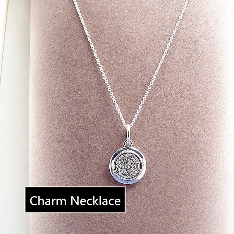 

2019 NEW Perfect Charm Engraved S925 Silver charms necklace 925 woman chain jewelry,1PZ