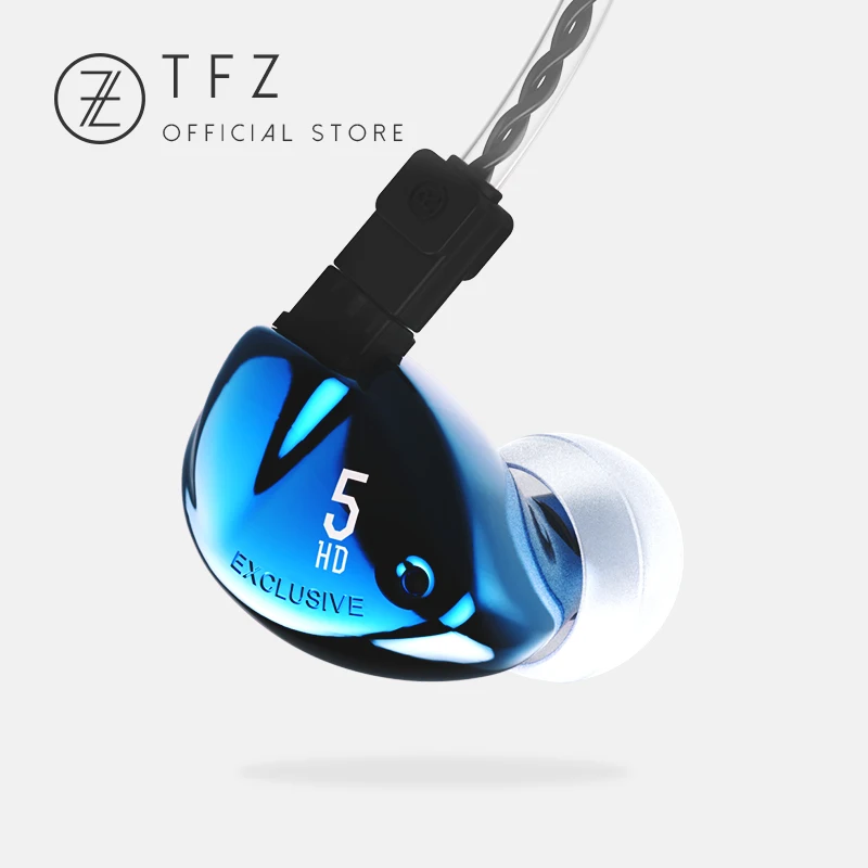 TFZ / EXCLUSIVE 5 monitors Parsing Earphone 3.5MM 2Pin Interface IEM HIFI monitor sports headset Dynamic Dual Driver | Электроника