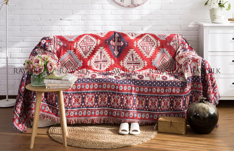 Ковер Kilim для диван гостиной спальня ковер окрашенная пряжа диван kilim одеяло турецкий этническим узором покрывало гобелен