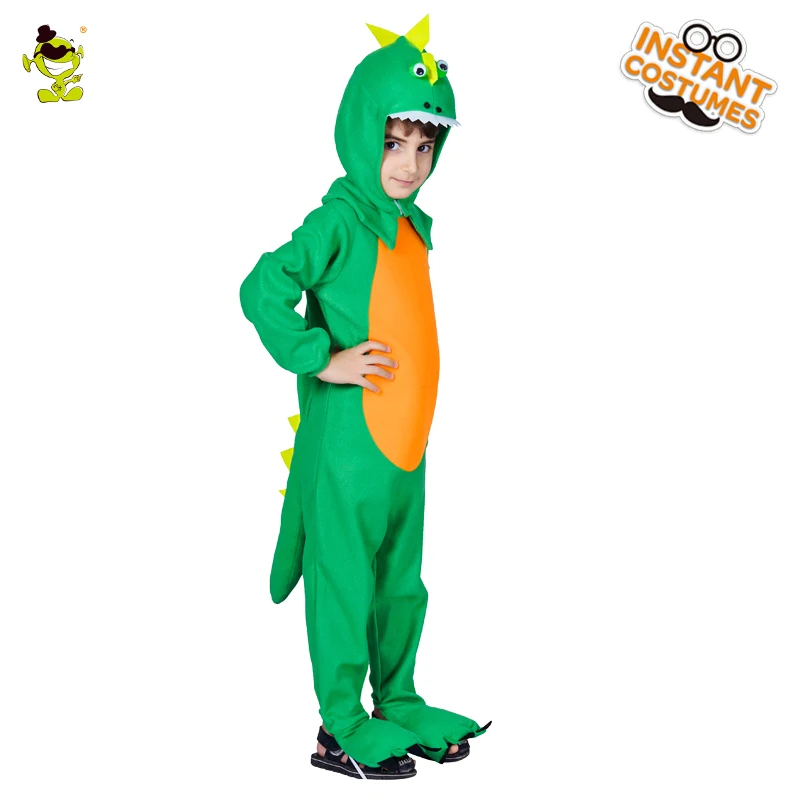 QLQ Детские костюмы динозавров ролевые игры Зеленый Динозавр пижамы комбинезон Косплей мальчиков Милая одежда с динозаврами Purim праздник