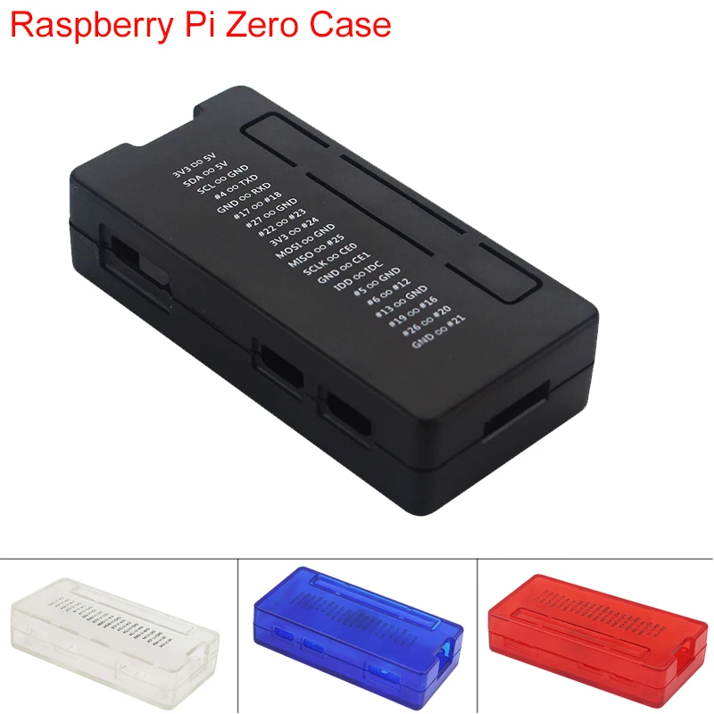 Чехол для Raspberry Pi Zero пластиковый 3 цвета красный синий прозрачный черный W 1