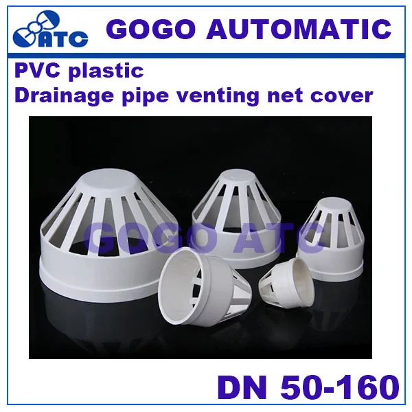 

PVC Breathable cap Drainage pipe venting net cover O.D 50-160 mm General cap PVC down pipe fittings Water venting