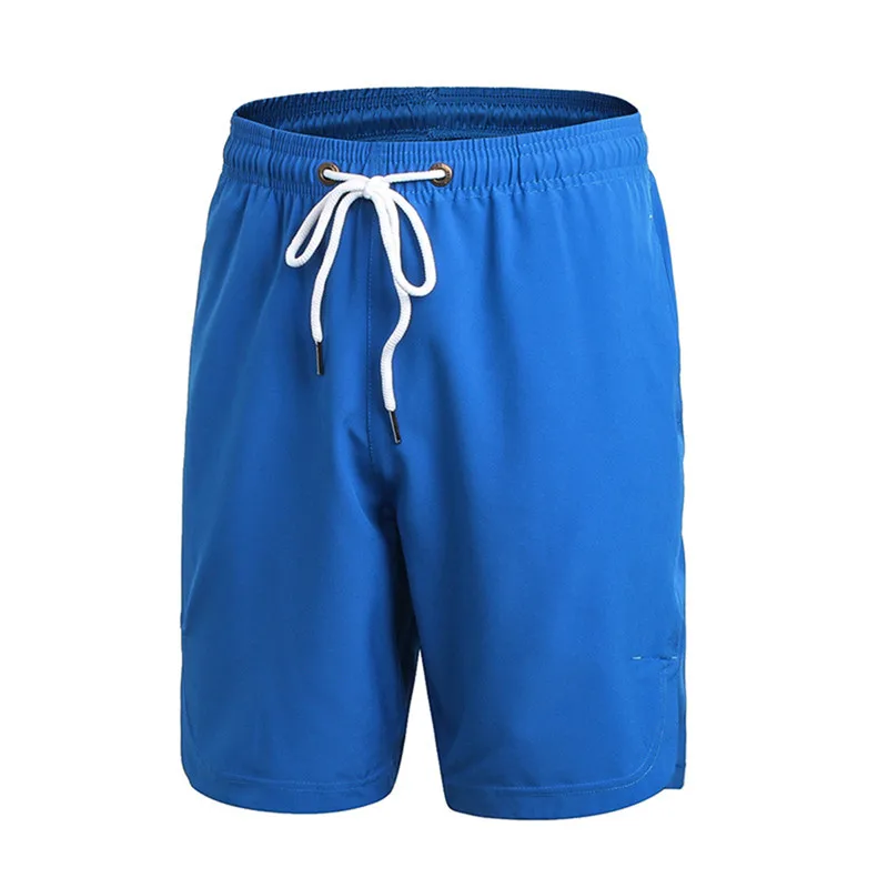 Мужские спортивные дышащие шорты для занятий фитнесом MMA, удобные мужские шорты для фитнеса, тренировок, бега, стиль - Цвет: Blue