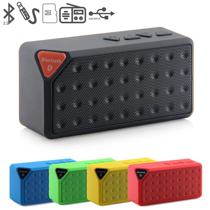 Беспроводной Bluetooth динамик X3 портативная мини колонка с микрофоном поддержкой TF
