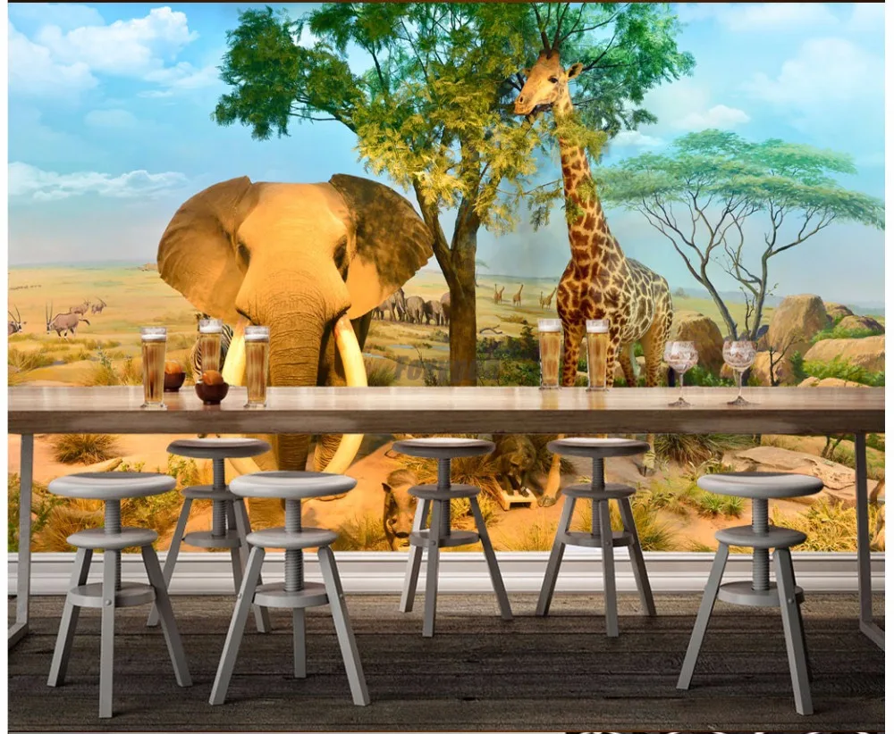 Art Wallpaper Cartoon & Animal for Children Abstract designs used for TV backgroundliving room hotel  decorationshopping cent (31)