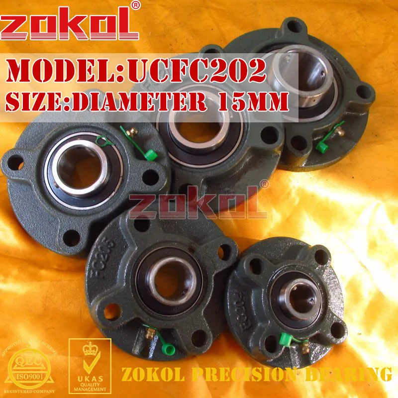 

Шаровой подшипник zokol, фланцевый патрон UCFC202 TY90502Y, диаметр 15 мм