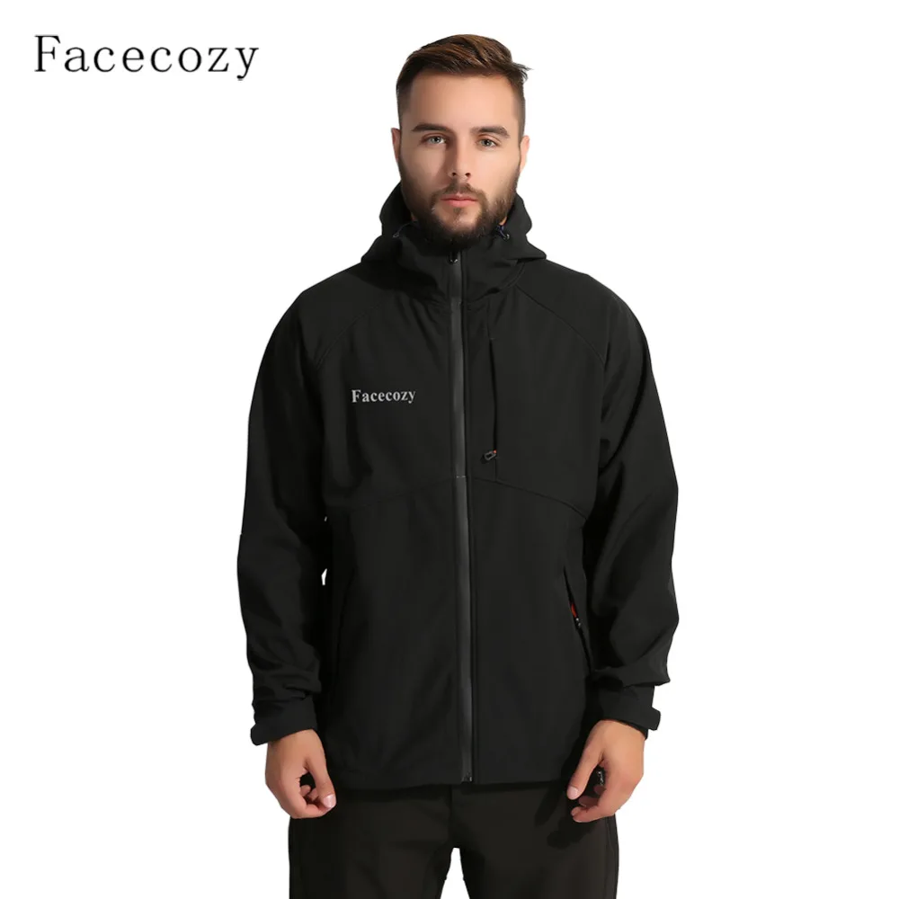 Мужская Флисовая Куртка Facecozy водонепроницаемая дышащая с капюшоном|fleece