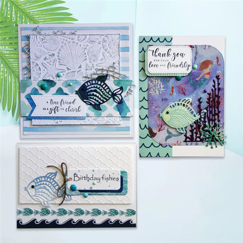

Naifumodo Sea Dies Fish Metal Cutting Dies for Card Making Scrapbooking Album Embossing Cuts Craft Dies Stencil New 2019 Dies