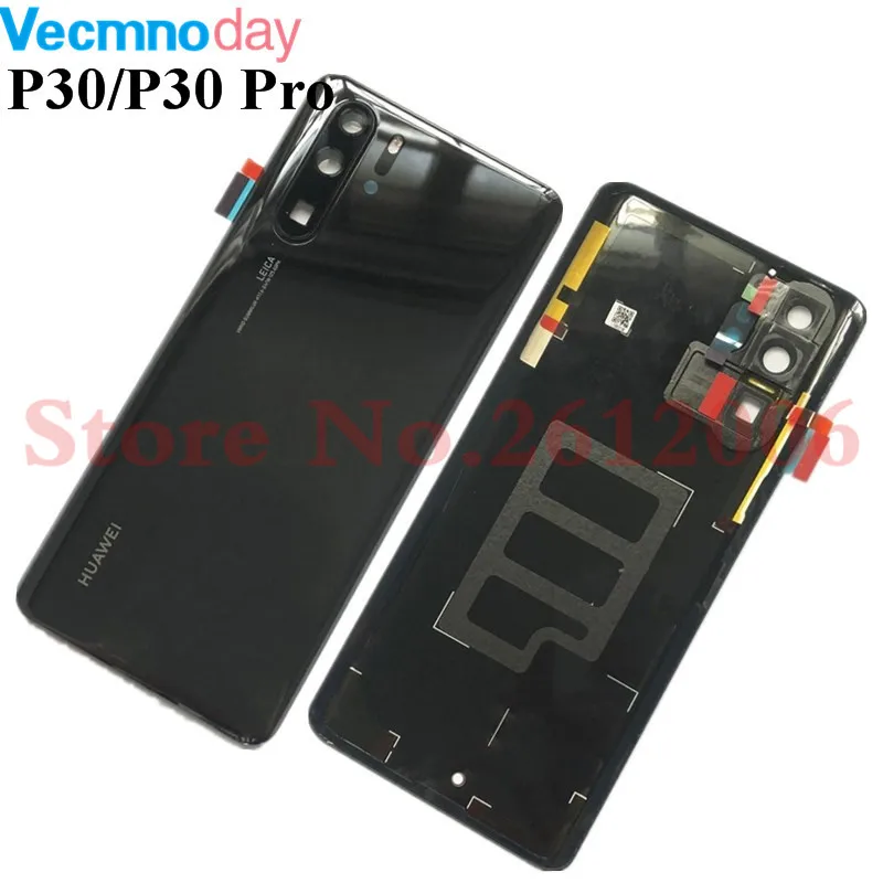 

For Huawei P30 Back Battery Cover ELE L09 L29 Rear Glass Door Housing Case For Huawei P30 Pro Battery Cover+Camera Lens VOG L04