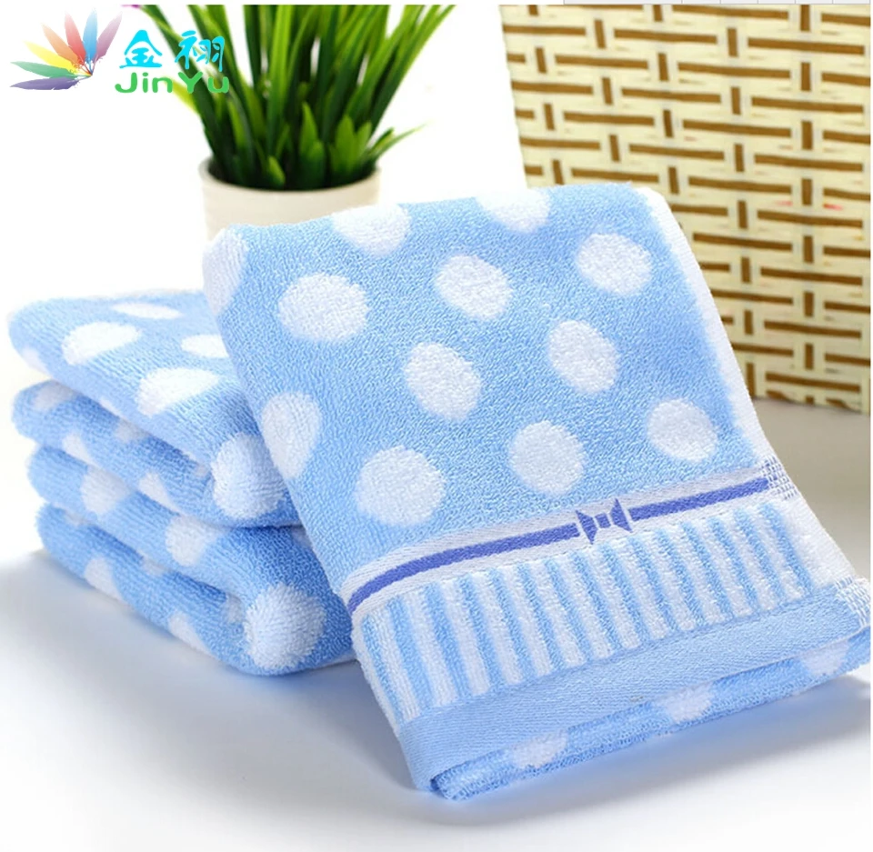 Fashion Print Dot Jacquard Soft Face Towels Bamboo Fiber Quick Dry