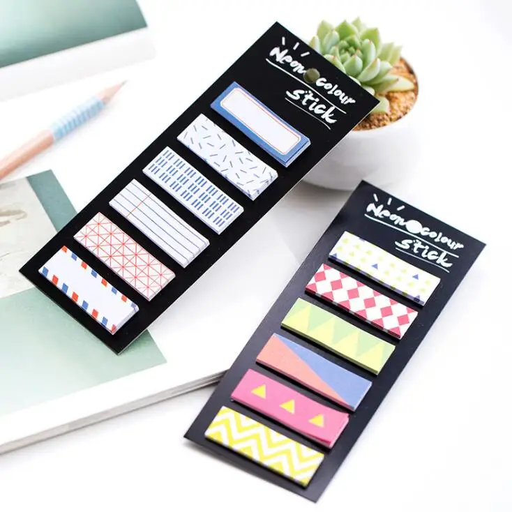 

Creative Colorful Geometry Memo Pad Sticky Notes Memo Notebook Stationery Papelaria Escolar School Supplies