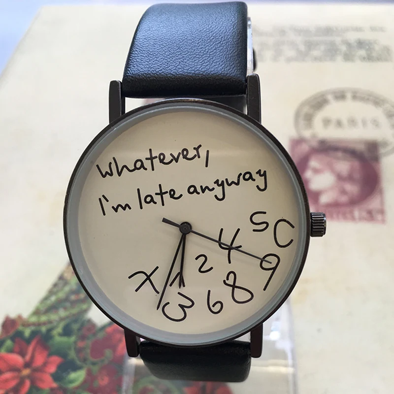 New 2018 Popular Women Casual Watch ladies Leather Luxury Watches Woman Sport Quartz Wristwatch simple female Clock Hours black