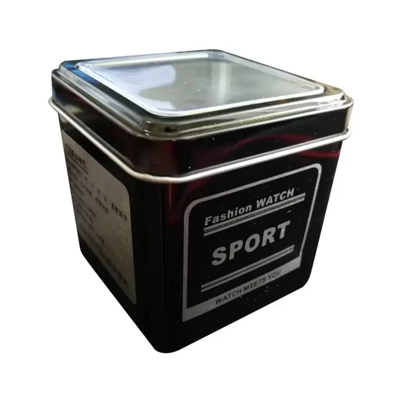 

Smart Watch Packaging Box Square Jewelry Iron Box With Fine Grain Touch Electronic Watch Display Box Car Accessories