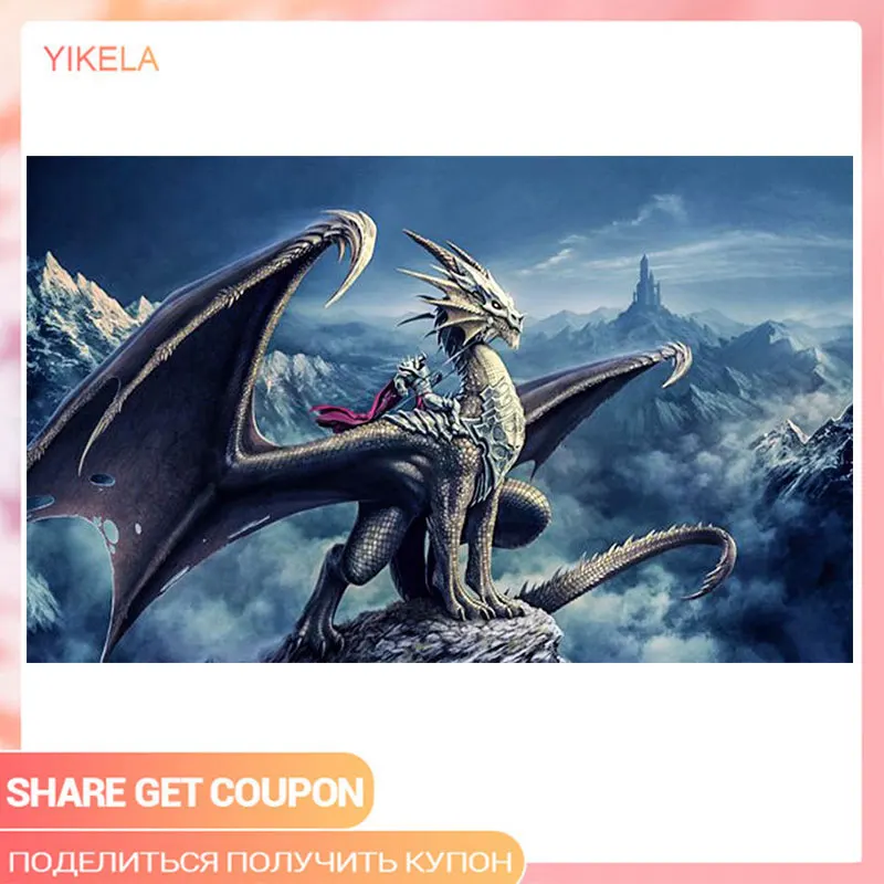 

Full Square 5D DIY Diamond Painting Animal Game Of Thrones dragon Diamond Embroidery Of Rhinestone Diamond Home Decor