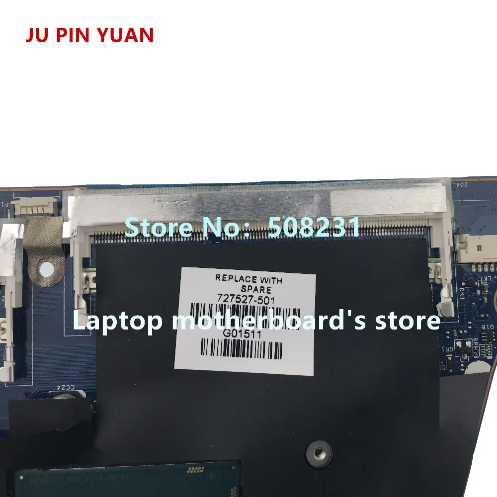 JU PIN YUAN 727527-601 727527-001 727527-501 для hp Sleekbook Envy 14 14-K Материнская плата ноутбука VGU00 LA-9314P с I7-4500U