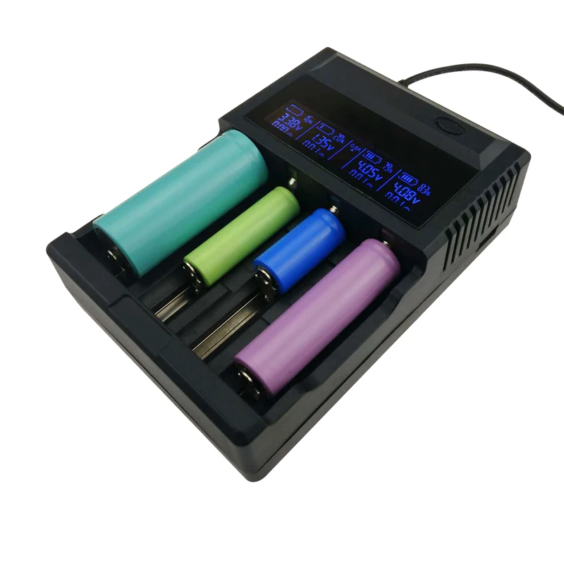 

Evewher LCD 18650 Battery Charger 4 Slots Lithium Battery Charger For 26650 18650 14500 AA AAA Charging li ion Batteries Charges