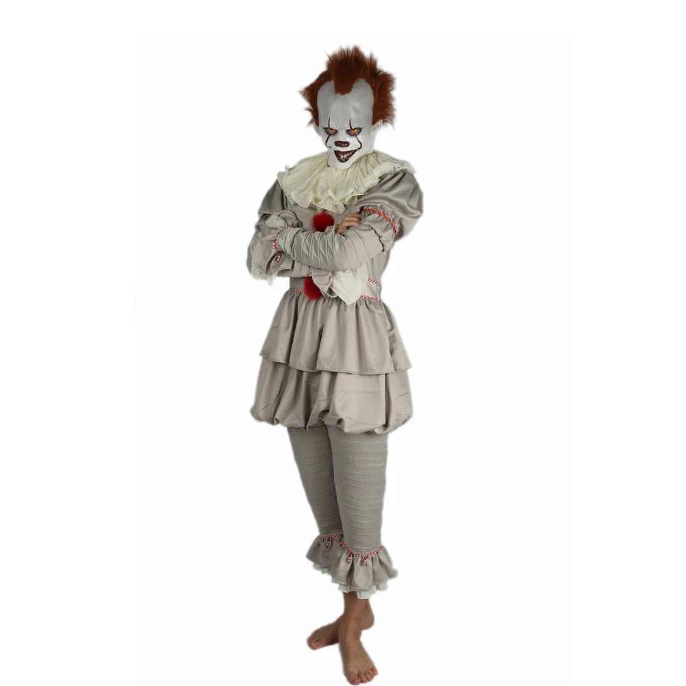 Coslive Стивен Кинг это фильм Pennywise косплей костюм полный для Хэллоуина|full suit|cosplay