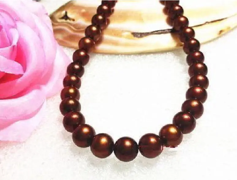 

FREE SHIPPING 18" HUGE + 11-12MM PERFECT SEA CHOCOLATE PEARL NECKLACE CLASPt a(5.18)