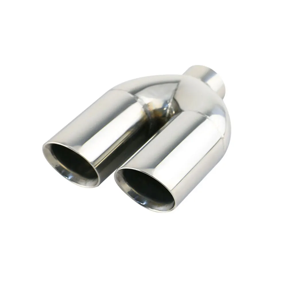 Car Universal Burnt Blue Stainless Steel Chrome Exhaust Tail Muffler Tip Pipe YY