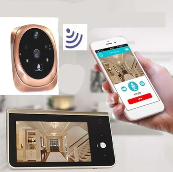 

4.3 Inch Monitor Wifi Smart Peephole Video Doorbell HD720P Camera NightVision PIR Motion Detection APP Control For IOS Andriod