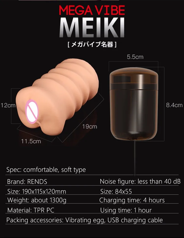 RENDS male vibrating masturbator sex toys for man penis vibrator pocket pussy real vagina sex products for man 7
