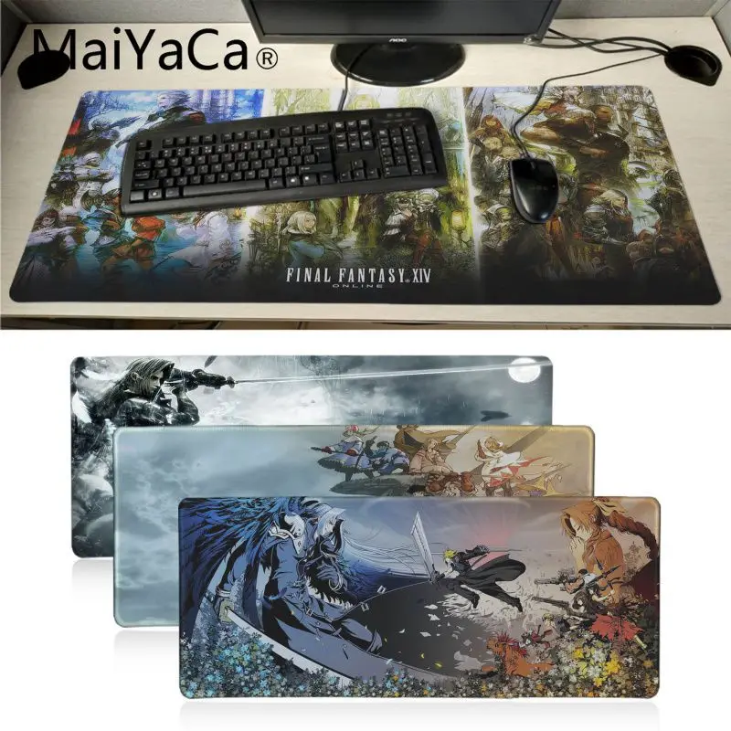 

Maiyaca final fantasy art Anti-Slip Durable Rubber Computermats Locking Edge gaming Mousepad Mat Keyboard Mat Table Pad
