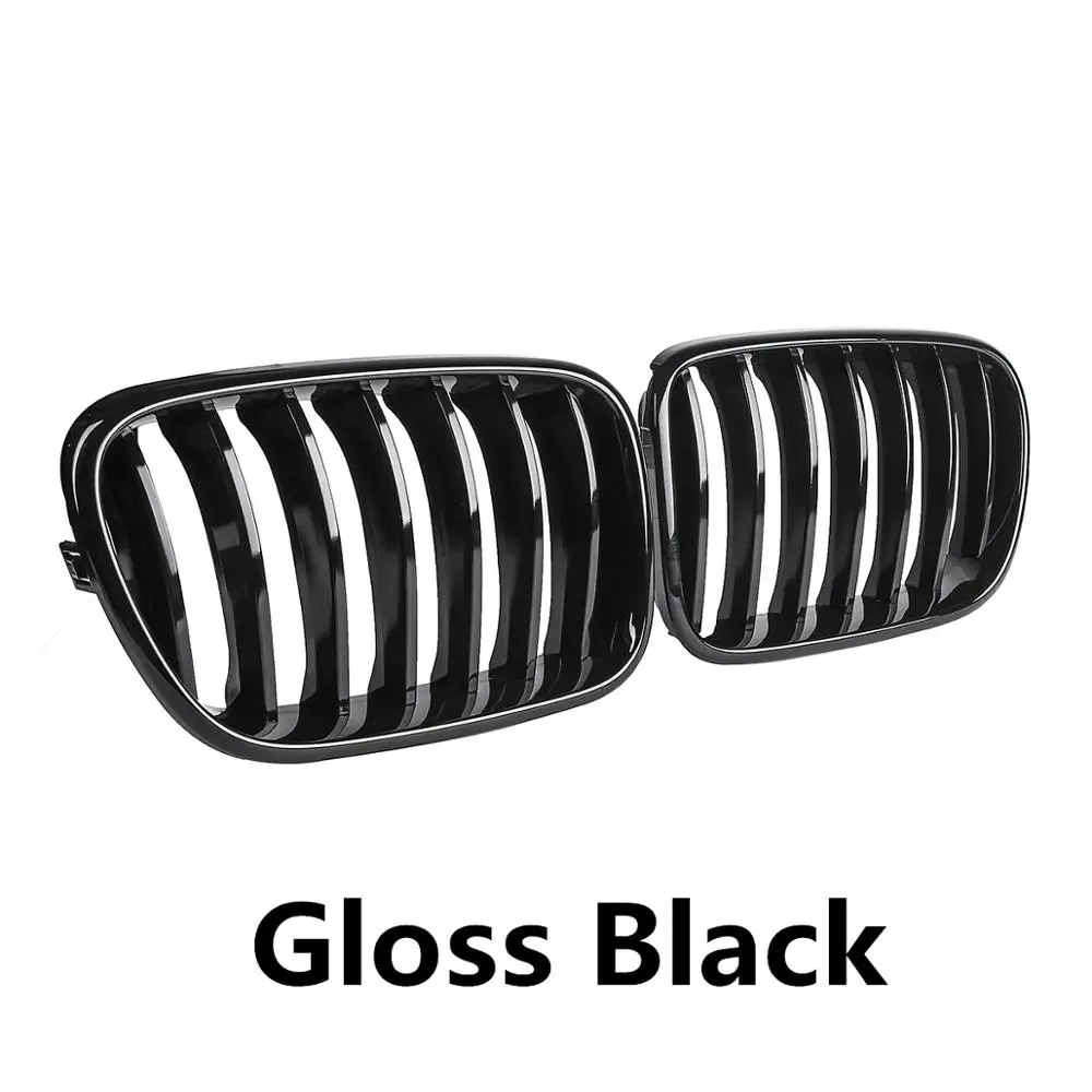 1 пара для BMW X3 F25 2011 2012 2013 передная решетка матовый блеск черный м Цвет Замена гоночные решетки - Цвет: Gloss Black