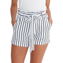 Экологичные трикотажные женские повседневные шорты из хлопка и спандекса, женские летние шорты M30172