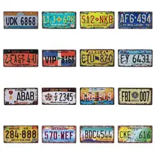 США номер автомобиля Нью-Йорк California металлический номерной знак винтажный Декор настенный плакат Бар Паб гараж оловянные дощечки знаки 15X30CM C19