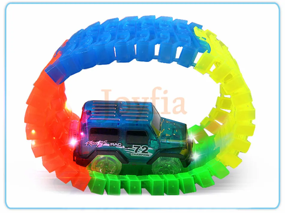Светящаяся гоночная трасса изгиб Flex Flash in the Dark сборка автомобиля игрушка 80/164/266 шт светящийся гоночный трек набор детские развивающие игрушки [