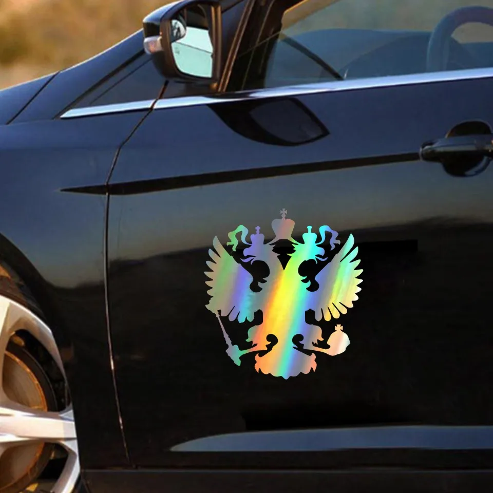 12.5X13.5CM Fashion Vinyl Car Sticker Russian Federation Emblem Decals  (8)