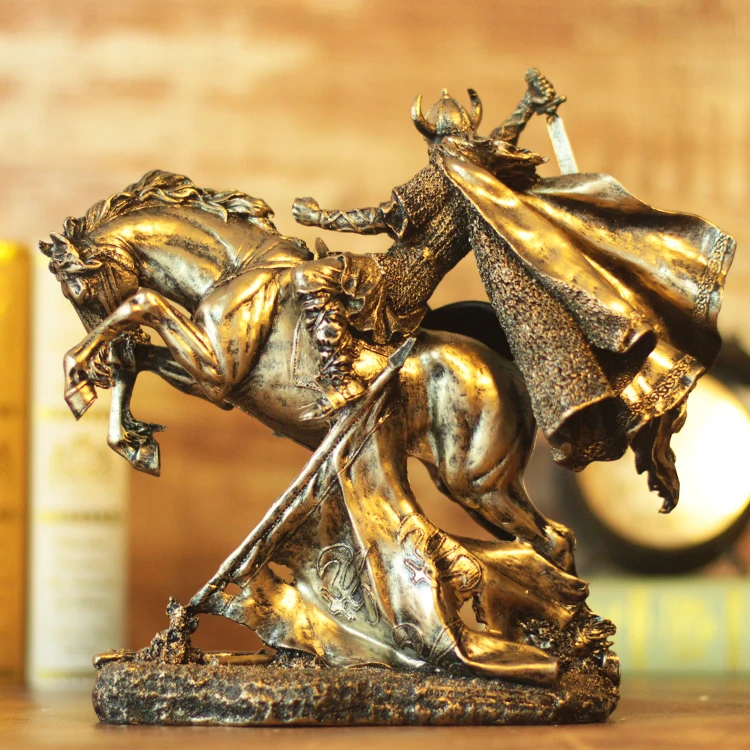 Европейская антикварная статуя рыцаря воина ручной работы Смола кавалериста фигура скульптура украшение искусство и ремесло орнамент аксессуары
