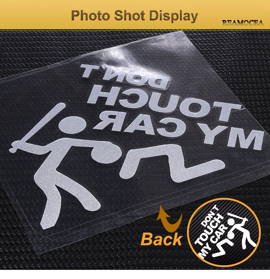 Reamocea Safety Warning Vinyl Car stickers DO NOT TOUCH MY CAR Decals Window Door Body For Ford Honda BMW Toyota Kia Nissan Audi (12)
