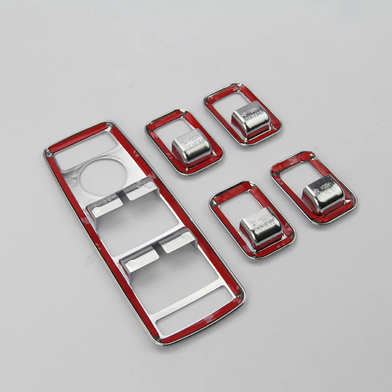  ABS Chrome Window Lift Switch Button Cover Trim For Mercedes Benz A/B/C/E/GLE/GLA/CLA/GLK/ML W212 W