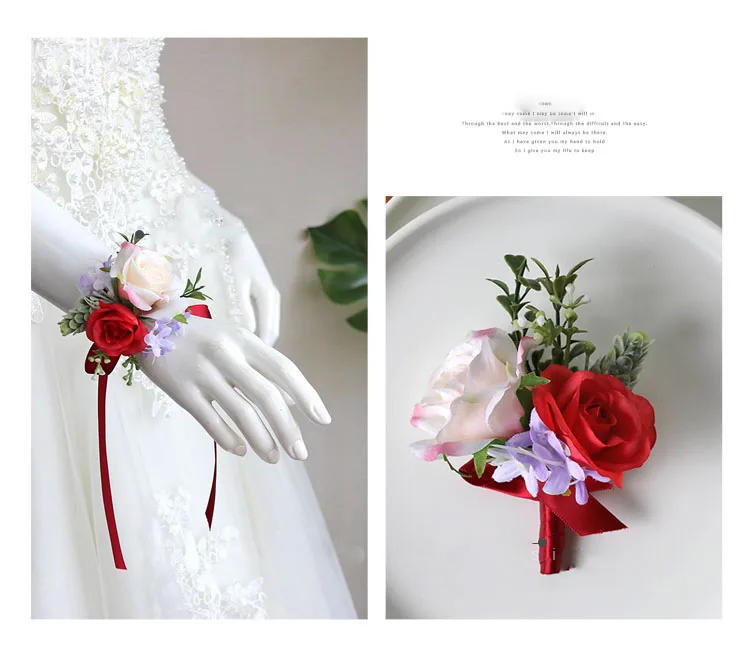 wedding boutonniere wrist corsage marriage  (6)