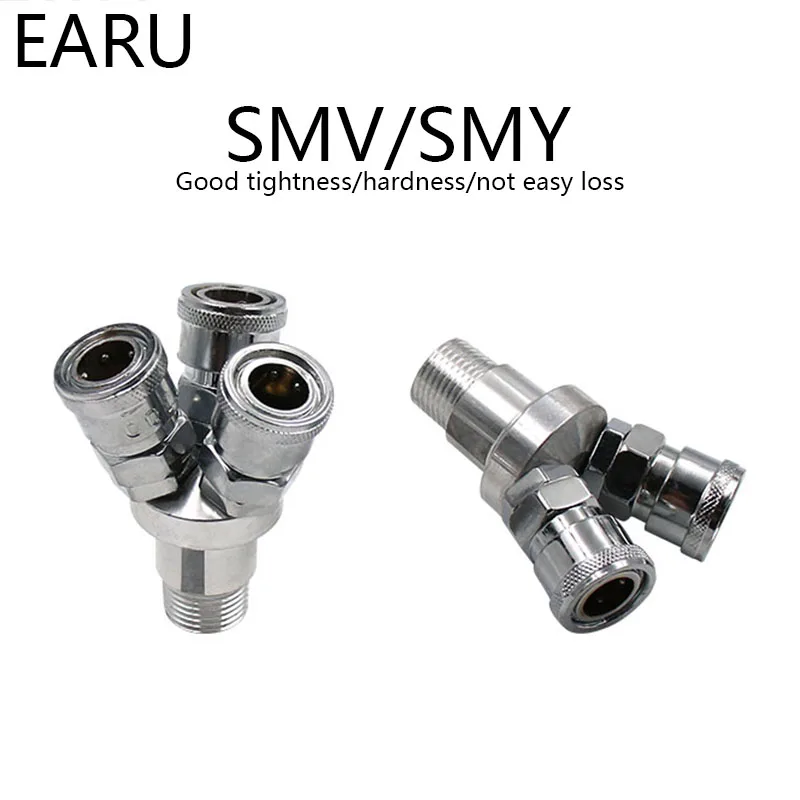 

External thread type Pneumatic fitting 1/4" C type Quick connector High pressure coupling SMV/SMY Air pump air compressor joint