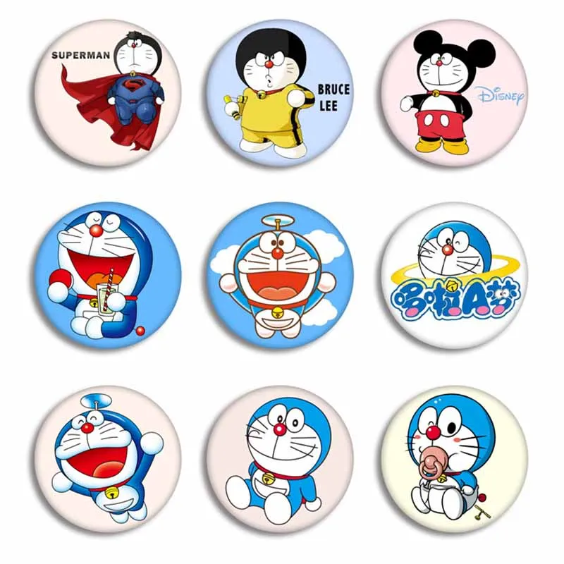 

Anime Doreamon Cosplay Badge Japanese Cartoon Machine Cat Brooches Pin Jewelry Bags Clothes Decoration Jewelry Accessories