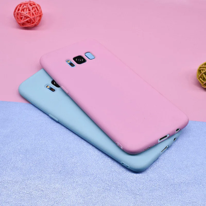 

Candy Solid Color Silicone Phone Soft TPU Cover Shell Coque Funda for Samsung Galaxy S5 S6 S7 Edge S8 S9 Plus Note 3 4 5 Case