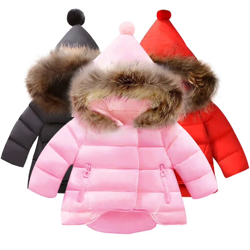 Novo inverno meninas jaqueta de pele inverno grosso quente com capuz crianças outerwear meninas casaco algodão dot roupas das meninas dos miúdos|winter girls|winter girls jacketchildren outerwear - AliExpress