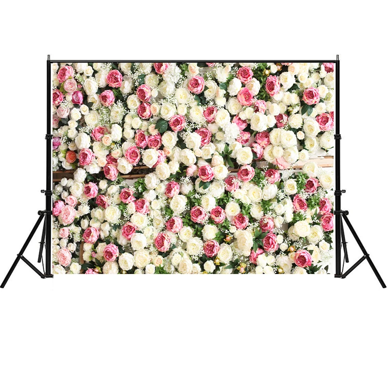 WHISM декоративный Виниловый фон романтический цветочный фон для свадебной вечеринки фоны цветущие цветы фото ткань 5x7 футов(150x210 см
